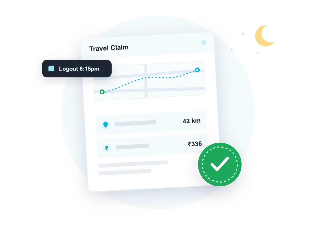 Travel claim verified against actual distance travelled in the ConnectMyWorld app